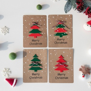 크리스마스 가죽 엽서카드 DIY 키트(2개입) 크리스마스 가죽 엽서카드 DIY 키트(2개입)